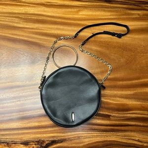 THACKER Convertible Leather Circle Crossbody Handbag